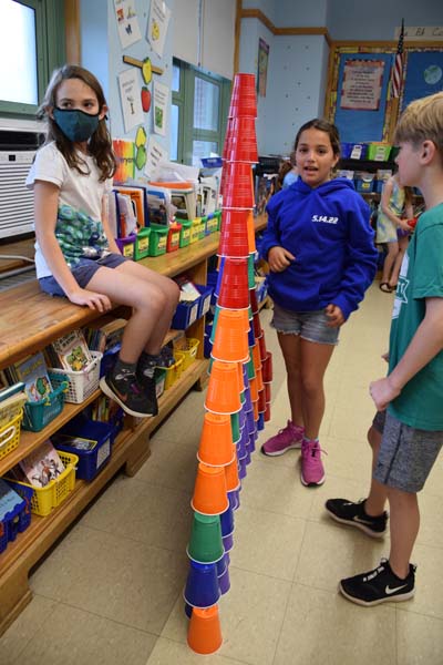 Students in the Classroom with cups
